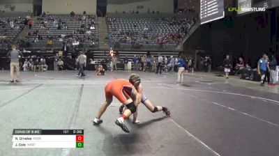 125 lbs Consi of 8 #2 - Nickolas Ornelas, Neosho vs Jaxon Cole, Western Wyoming