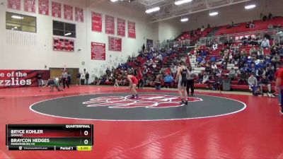 144 lbs Quarterfinal - Bryce Kohler, Graham vs Braycon Hedges, Parkersburg HS