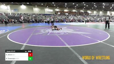 84 lbs Consi Of 8 #1 - Kayden Khim, RedWave Wrestling vs Ryan Swensen, Upper Valley Aces