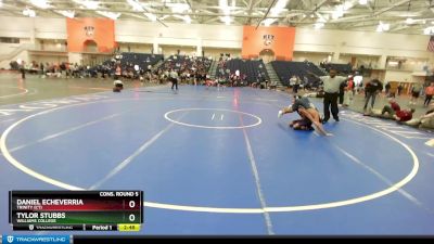 141 lbs Cons. Round 5 - Daniel Echeverria, Trinity (CT) vs Tylor Stubbs, Williams College