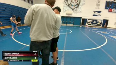 98 lbs Champ. Round 1 - Rowan Hanusa, Rocky Mountain Middle School vs Jasper Lopez, Lovell Middle School