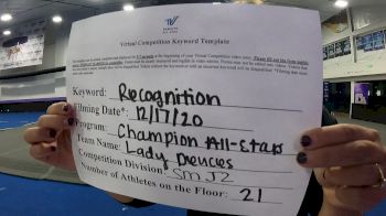 Champion All Stars - Lady Deuces [Level 2 L2 Junior - D2 - Small] 2020 America's Best Virtual National Championship