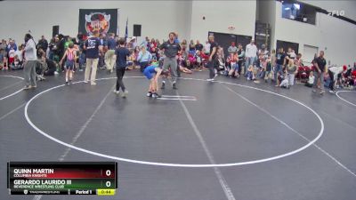 61 lbs Semifinal - Quinn Martin, Columbia Knights vs Gerardo Laurido Iii, Reverence Wrestling Club