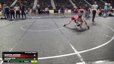 90 lbs 1st Place Match - Quentin Jackson, SlyFox Wrestling Academy vs Nathan Eck, Brawlers