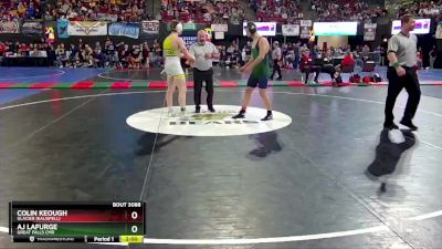 AA - 182 lbs Champ. Round 1 - Colin Keough, Glacier (Kalispell) vs AJ Lafurge, Great Falls CMR