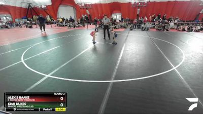 Exhibition 8U Girls Round 2 - Kiah Dukes, Ringers Wrestling Club vs Alexis Baake, X-Factor Elite Wrestling