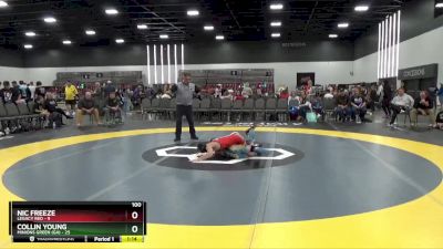 100 lbs Semis & 1st Wrestleback (8 Team) - Collin Young, Minions Green (GA) vs Nic Freeze, Legacy Red