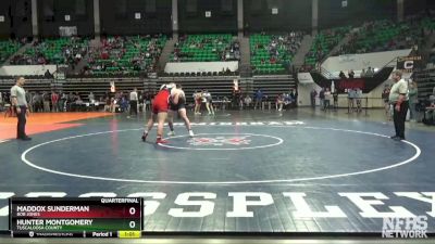 285 lbs Quarterfinal - Maddox Sunderman, Bob Jones vs Hunter Montgomery, Tuscaloosa County