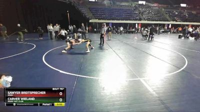 110 lbs Cons. Round 5 - Carver Wieland, Indee Mat Club vs Sawyer Breitsprecher, Iowa