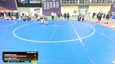 132 lbs Quarterfinal - Hayden Hutt, Moen Wrestling Academy vs Legend Ellis, Threestyle Wrestling Of Oklahoma