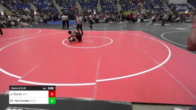 110 lbs Consi Of 8 #1 - Joseph Duran, Ortega Middle School vs Mateo Hernandez, Montrose Elite