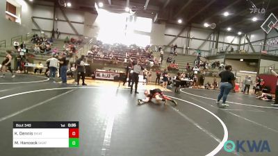 76 lbs Consolation - Kayden Dennis, Skiatook Youth Wrestling 2022-23 vs Maddox Hancock, Skiatook Youth Wrestling 2022-23