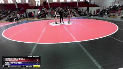 155 lbs Cons. Round 3 - Alex Hofrichter, Dubuque vs Niyasia McCampbell, Lakeland University