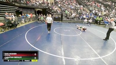 120 lbs Cons. Round 2 - Tate Mosher, Ridgeline vs Christian Beesley, Provo