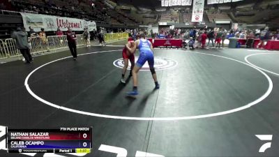 165 lbs 7th Place Match - Nathan Salazar, Delano Diablos Wrestling vs Caleb Ocampo, California