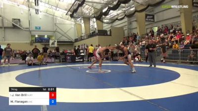 74 kg Round Of 16 - John Van Brill, NJRTC vs Macoy Flanagan, University Of Northern Colorado- Unattached