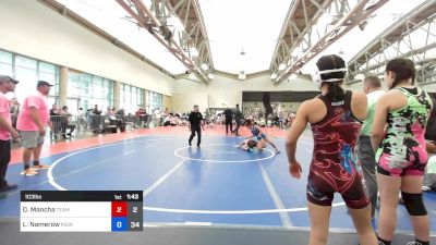 103 lbs Rr Rnd 1 - Olivia Mancha, Team Virginia vs Layla Namerow, MGW Bullsharks