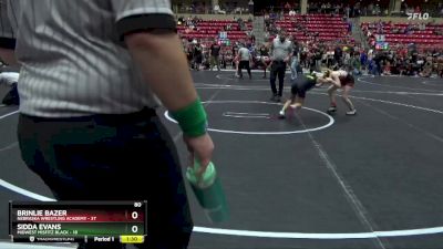 80 lbs Round 4 (6 Team) - Brinlie Bazer, Nebraska Wrestling Academy vs Sidda Evans, Midwest Misfitz Black