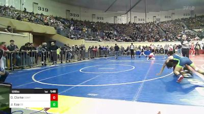 128 lbs Round Of 64 - Owen Clarke, CowTown Elite vs Jayson Epp, Duncan Demons