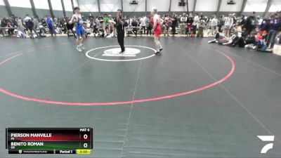 145 lbs Champ. Round 3 - Pierson Manville, PA vs Benito Roman, OR