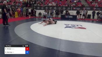 92 kg 7th Place - Kael Wisler, Michigan Wrestling Club vs Soren Herzog, Air Force Regional Training Center