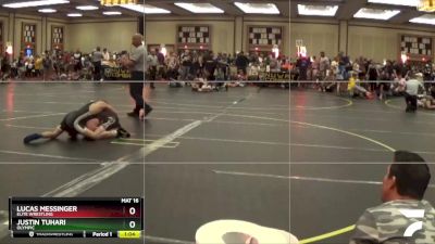 100 lbs Cons. Semi - Lucas Messinger, Elite Wrestling vs Justin Tuhari, Olympic