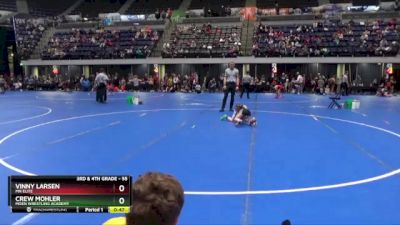 55 lbs Quarterfinal - Crew Mohler, Moen Wrestling Academy vs Vinny Larsen, MN Elite