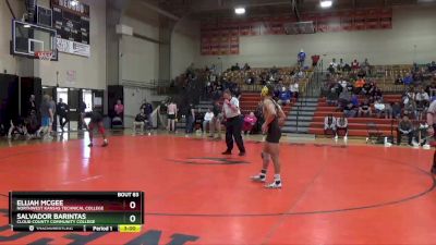 149 lbs Cons. Round 3 - Salvador Barintas, Cloud County Community College vs Elijah McGee, Northwest Kansas Technical College