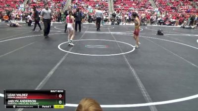 70 lbs Round 1 - Leah Valdez, Mission Wrestling vs Jaelyn Anderson, Nebraska Wrestling Academy