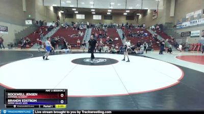 88 lbs Round 1 - Rockwell Jensen, Hammers Academy vs Brandn Edstrom, Upper Valley Aces