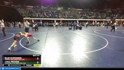 63 lbs Quarterfinal - Ellie Schmadeke, Waverly Area Wrestling Club vs Lydia Prosser, Chickasaw Elite Wrestling Club