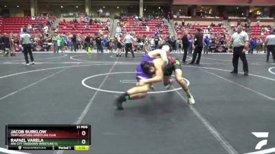 160 lbs Round 1 - Jacob Burklow, Team Lightning Wrestling Club vs Rafael Varela, Ark City Takedown Wrestling Cl