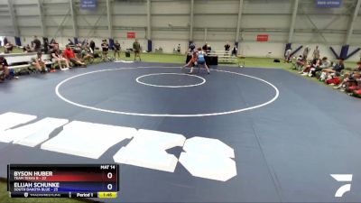 160 lbs Placement Matches (8 Team) - Byson Huber, Team Texas B vs Elijah Schunke, South Dakota Blue