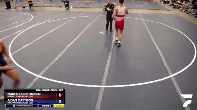 182 lbs Round 2 - Marco Christiansen, Pinnacle Wrestling Club vs Aidan Mattison, Mustang Wrestling Club