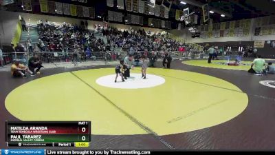 40/45 Semifinal - Paul Tabarez, Imperial Valley Cobras vs Matilda Aranda, Team Temecula Wrestling Club