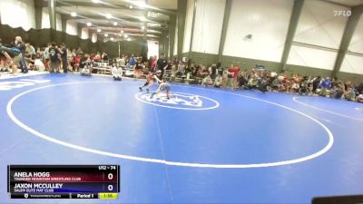 74 lbs Cons. Semi - Anela Hogg, Thunder Mountain Wrestling Club vs Jaxon McCulley, Salem Elite Mat Club