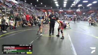 86 lbs Cons. Round 5 - Amanda Pena, Michigan Revolution vs Maci Flansburg, Oc Thunder WC