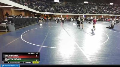 107 lbs Quarterfinal - Braelyn Suckow, Iowa vs Isla Schemmel, Female Elite Wrestling