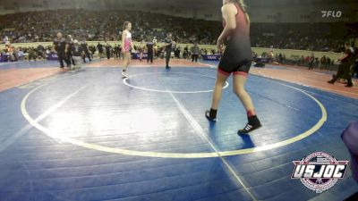 110 lbs Round Of 16 - Tess Wright, Weatherford Youth Wrestling vs Zaylyn Woods, Sisters On The Mat