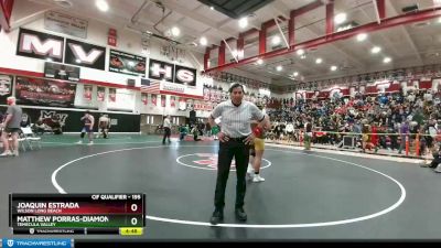 195 lbs Champ. Round 1 - Matthew Porras-Diamond, Temecula Valley vs Joaquin Estrada, Wilson Long Beach