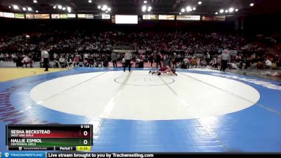 G 126 lbs Cons. Round 1 - Sesha Beckstead, West Side Girls vs Hallie Esmiol, Centennial Girls