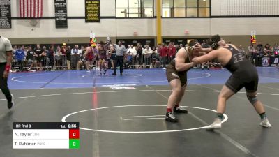 285A lbs Rr Rnd 3 - Nathan Taylor, Lehigh vs Tristan Ruhlman, Purdue