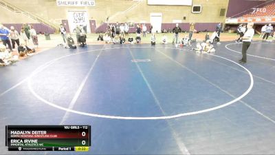 112 lbs Cons. Semi - Madalyn Deiter, North Montana Wrestling Club vs Erica Irvine, Immortal Athletics WC