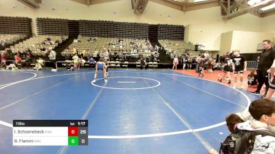 73 lbs Rr Rnd 4 - Ian Schoenebeck, ICWL Bruisers Black N Gold vs Brandon Flamini, Seagull Wrestling Club