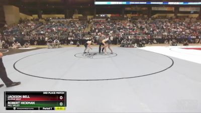 6A - 120 lbs 3rd Place Match - Robert Hickman, Mill Valley vs Jackson Bell, Olathe West