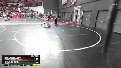 77 lbs Champ. Round 1 - Samarah Dailey, Askren Wrestling Academy vs Emily Johnson, Amherst