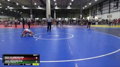 95 lbs Round 1 (4 Team) - Zach Scarborough, RAMPAGE WRESTLING CLUB vs John Bednarczyk, HANOVER HAWKEYE