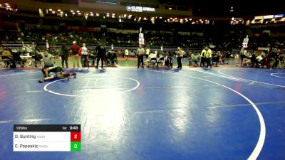 105 lbs Round Of 32 - Dayln Bunting, Asbury Park vs Coleson Popeskic, Washington Twp