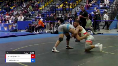 74 lbs Quarterfinal - Vincenzo Joseph, Sunkist Kids Wrestling Club vs Charlie Millard, Askren Wrestling Academy