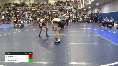 172 lbs R-64 - Brooks Beres, Seneca Valley vs Owen Kleinman, Montoursville